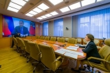 Рабочая встреча президента России Владимира Путина и губернатора Югры Натальи Комаровой