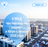 С начала 2026 года в Югре на кадастровый учёт поставлены 4 многоквартирных дома 